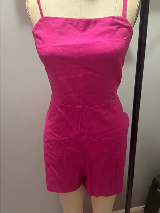Forever 21 Bright Pink Strapless Romper - Picture 6 of 7